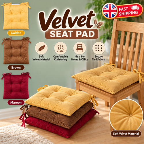 Velvet seat pad 40x40cm soft - pad,